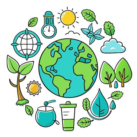 Environmental And Conservation Icons Set Vector Premium Ai Generated Vector