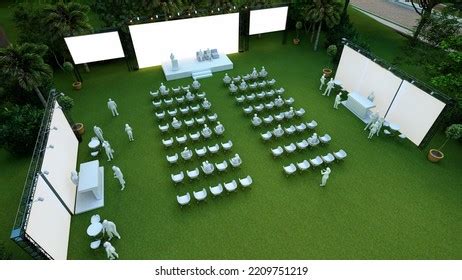 Outdoor Event Stage Design Corporate Party Stock Illustration ...