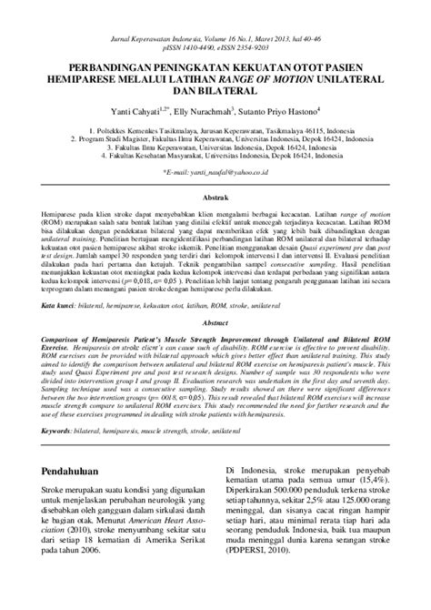 (PDF) Perbandingan Peningkatan Kekuatan Otot Pasien Hemiparese Melalui ...