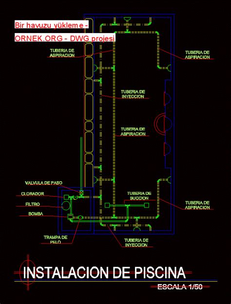 Proje Sitesi Yap Sal Plan Havuzu Autocad Projesi