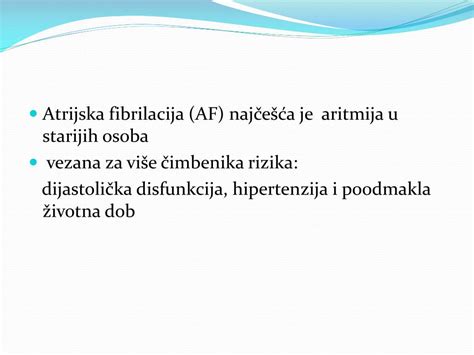 PPT FIBRILACIJA ATRIJA I DIJASTOLIČKA DISFUNKCIJA LIJEVE KLIJETKE