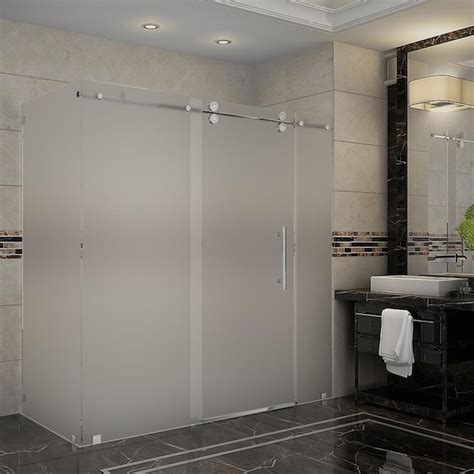 Aston Langham Chrome 68 In To 72 In X 75 In Frameless Sliding Shower