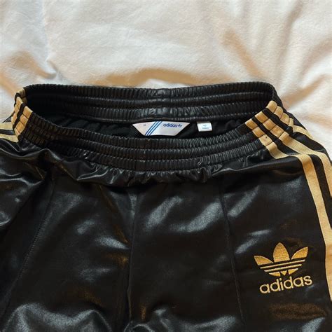 Adidas Womens Black And Gold Joggers Tracksuits Depop