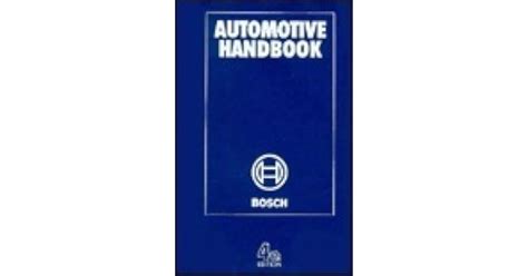 Bosch 4 Automotive Handbook By Robert Bosch