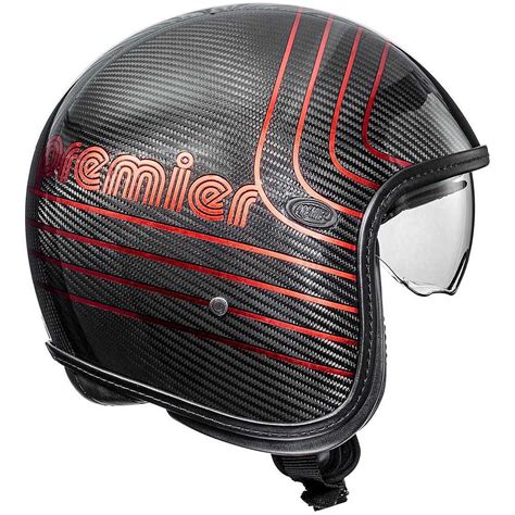 Moto Jethelm Aus Carbon Premier Vintage Platinum Ed Carbon Ex Rot