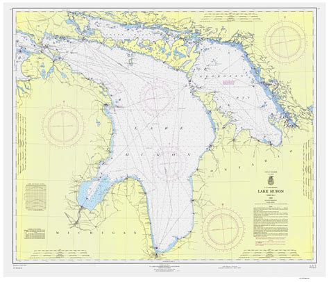 Lake Huron 1965 Old Map Nautical Chart Reprint Ls5 Old Maps