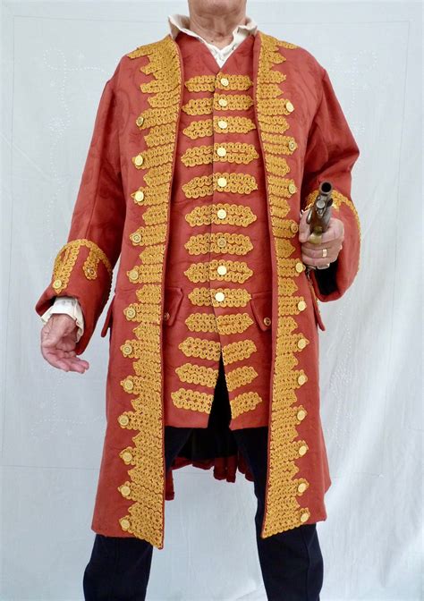 Mens Pirate Costume Historical Frock Coat And Waistcoatjack Etsy Uk