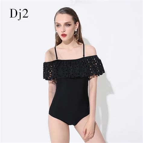 Buy 2017 New Off Shoulder One Piece Swimsuit Women