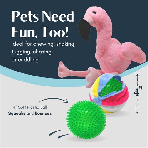 Large Flamingo Dog Toy Furvor