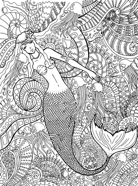 Pin By Elisabeth Quisenberry On Coloring Therapy Merrmaids And Sirens