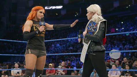 Becky Lynch Interrupts Alexa Bliss Smackdown Womens Title Celebration