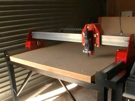 My Home Built Axis Cnc Router Test Run Youtube