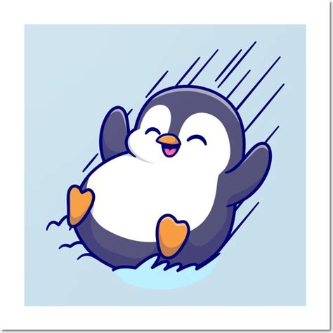 Cute Penguin Sliding On Ice Cartoon By Catalyst Stuff Ping Inos