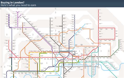 Someone S Redesigned London S Tube Map To Show What Salary You Need To