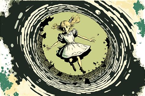 Alice In Wonderland Rabbit Hole Illustration