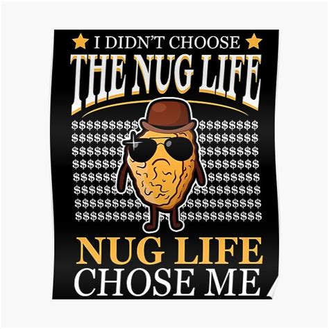 Funny Nugget Nug Life Chicken Nugget Graphic Poster By Lisbob