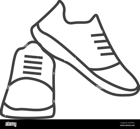 Shoes Vector Design Template Vector Isolated Outline Stock Vector Image