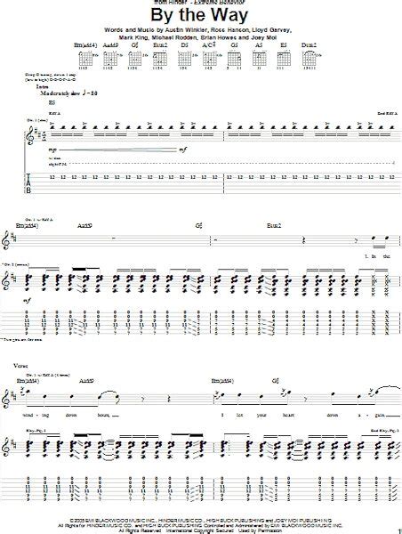 By The Way Guitar Tab Zzounds