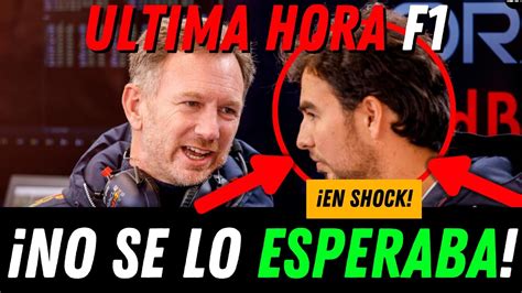 BRUTAL DECLARACIÓN de HORNER que CONFIRMA que CHECO PEREZ Tiene un