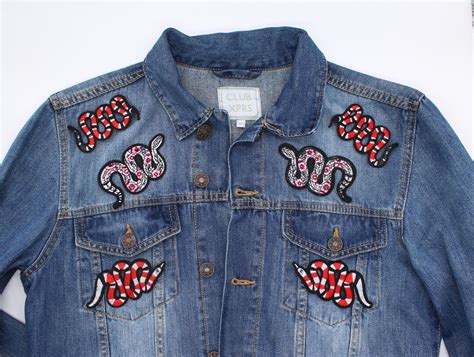 snake patch iron  sew  snake patches embroidered patch etsy