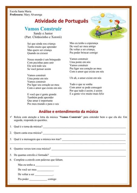 Gênero Textual Música Com Interpretação 4 Ano - Plano de Aula Português 4º ano - com o gênero textual conto de fadas e ...