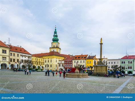 Kromeriz Czech Republic April 15 2016 View Of The Main Square In