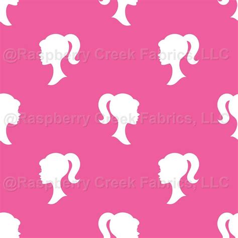 Pop Girl Silhouettes On Hot Pink Raspberry Creek Fabrics