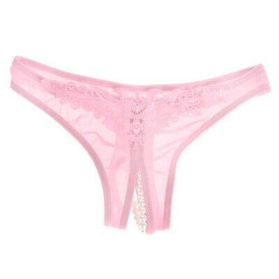 Sexy Women Lace Pearl Briefs Lingerie Knickers G String Thongs Panties