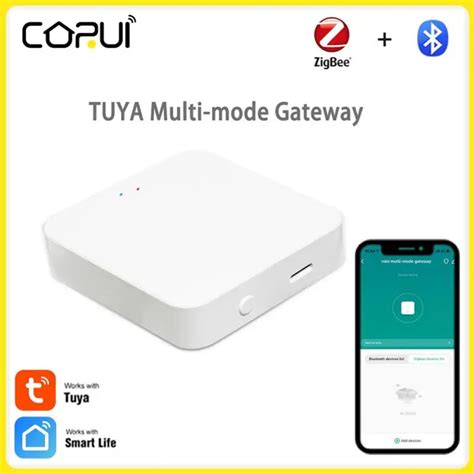 Corui Tuya Multi Mode Gateway Wifi Bluetooth Compatible Zigbee Multi