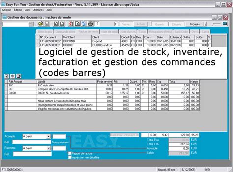 Gestion De Stock Logiciel De Gestion Commerciale Avec Inventaire Et Facturation Codes Barres