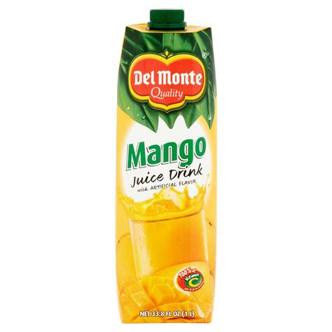 Del Monte Mango Juice Drink Tetra 1l Coo Foods Ph