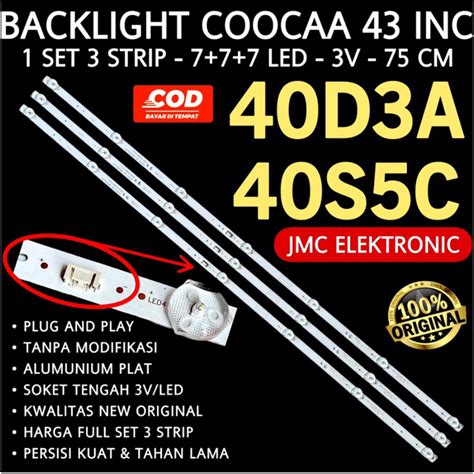 Jual BACKLIGHT TV COOCCA 40D3A 40D3 LAMPU LED BL COCA KOKA 40 INC INCH