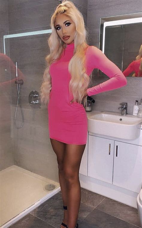 Jinny High Neck Mini Dress In Neon Pink Ikrush