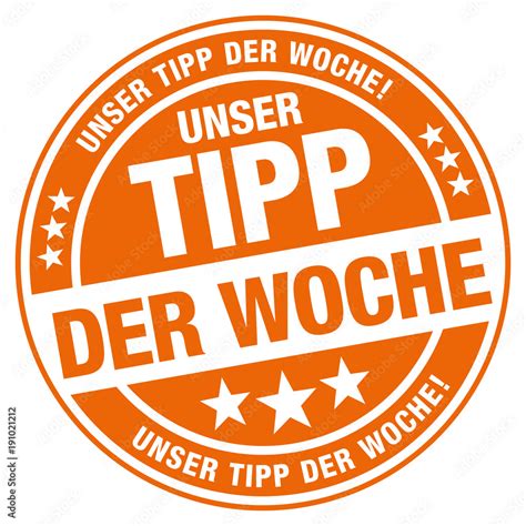 Unser Tipp Unser Tipp Der Woche Stock Vector Adobe Stock