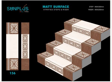 Vitrified 156 3 Feet Matt Step And Riser Tile Thickness 10 5mm At Rs