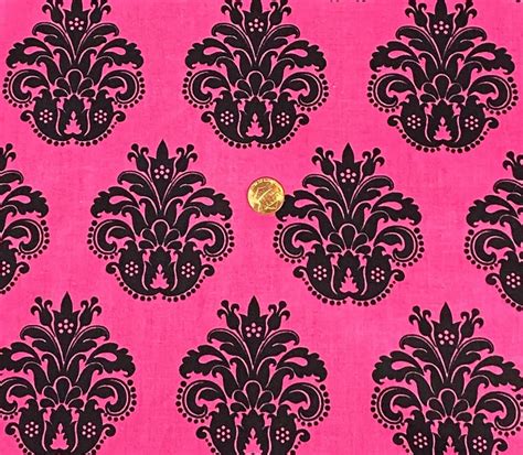 Black And Pink Damask Pattern