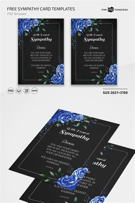 Free Sympathy Card Templates for Photoshop (PSD)