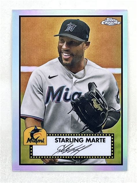 Starling Marte 2021 Topps Chrome Platinum Anniversary Refractor 280