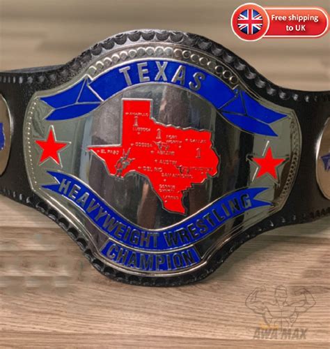 Texas Heavyweight Championship Wrestling Replica Title Belt 2mm Plate