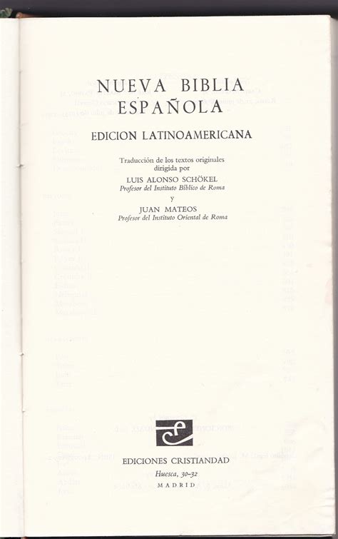 LA MEJOR TRADUCCIÓN DE LA BIBLIA AL ESPAÑOL Nueva Biblia Española