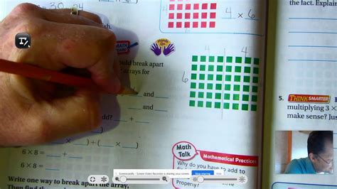 3rd Grade Go Math Lesson 4 4 Distributive Property Pages 151 154 Youtube