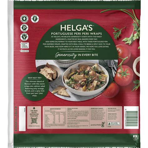 Helgas Portuguese Peri Peri Wraps 7 Pack Woolworths