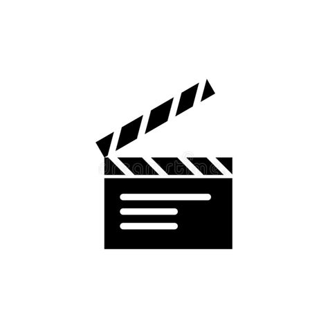 Clapperboard Icon Vector Illustration Template Design Trendy Stock