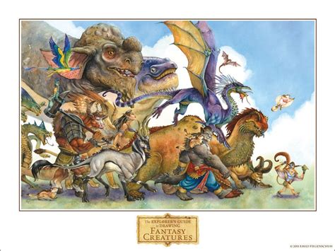 The Explorer's Guide to Drawing Fantasy Creatures Poster - Etsy