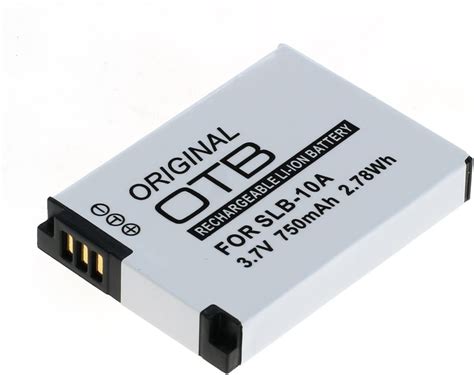 OTB Akku für Samsung SLB 10A JVC BN VH105 Li Ion 750 mAh Schwarz