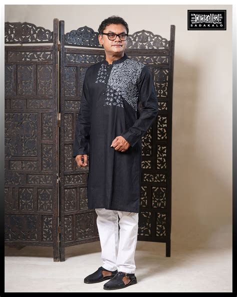New Arrivals Exclusive Media Block Design Cotton Panjabi in 2023 - Sadakalo
