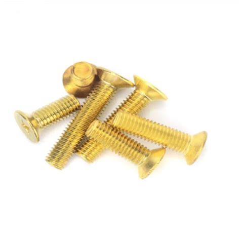 10 50pcs Brass Flat Head Screw M2 M2 5 M3 M4 M5 M6 Brass Cross Recessed