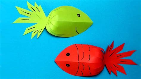 How To Make A Paper Fish Easy Diy Fish Instructions For Kids Youtube