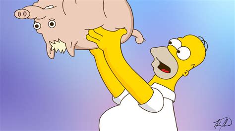 'Homer and Spider-Pig' (1920x1080 WP) by athomaswk on DeviantArt