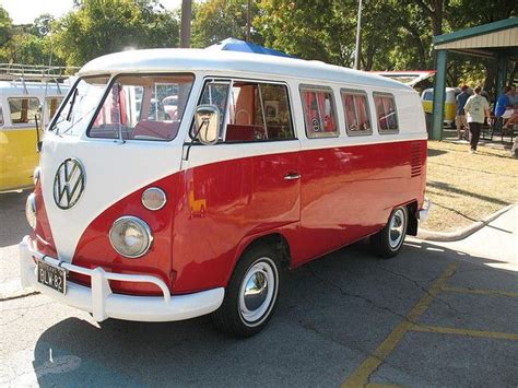 Red And White Vw Bus Vintage Vw Bus Vw Bus Classic Volkswagen